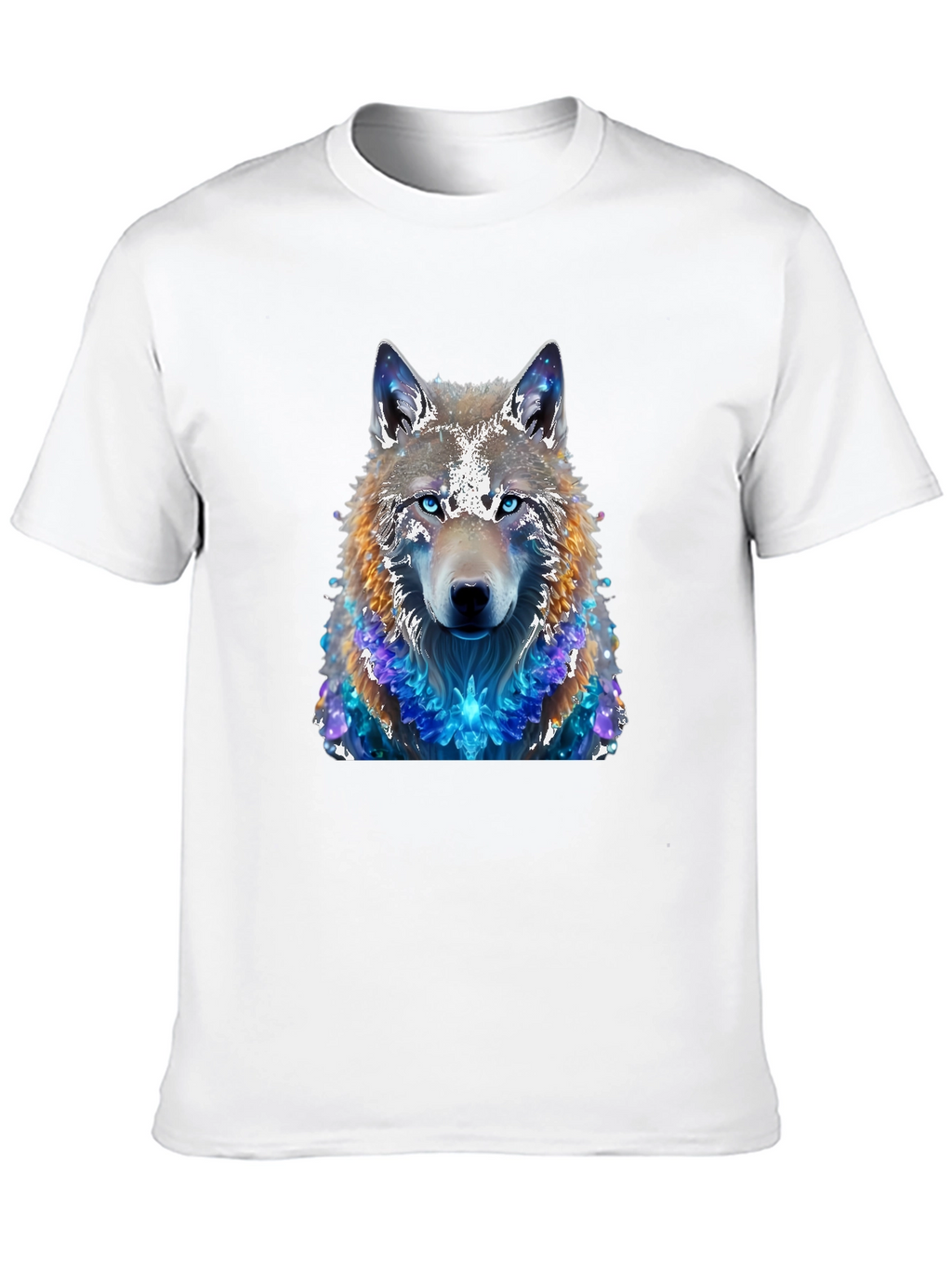 Wolf Galaxy T-Shirt - Mens Black Tee