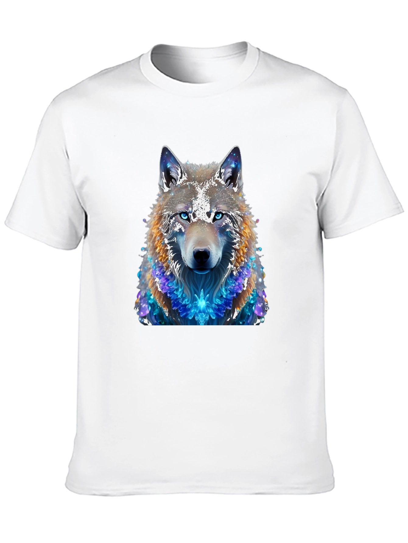 Wolf Galaxy T-Shirt - Mens Black Tee