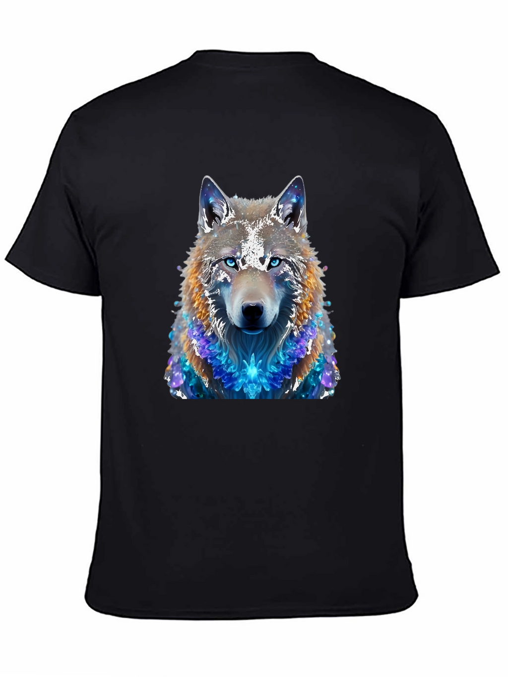 Wolf Galaxy T-Shirt - Mens Black Tee