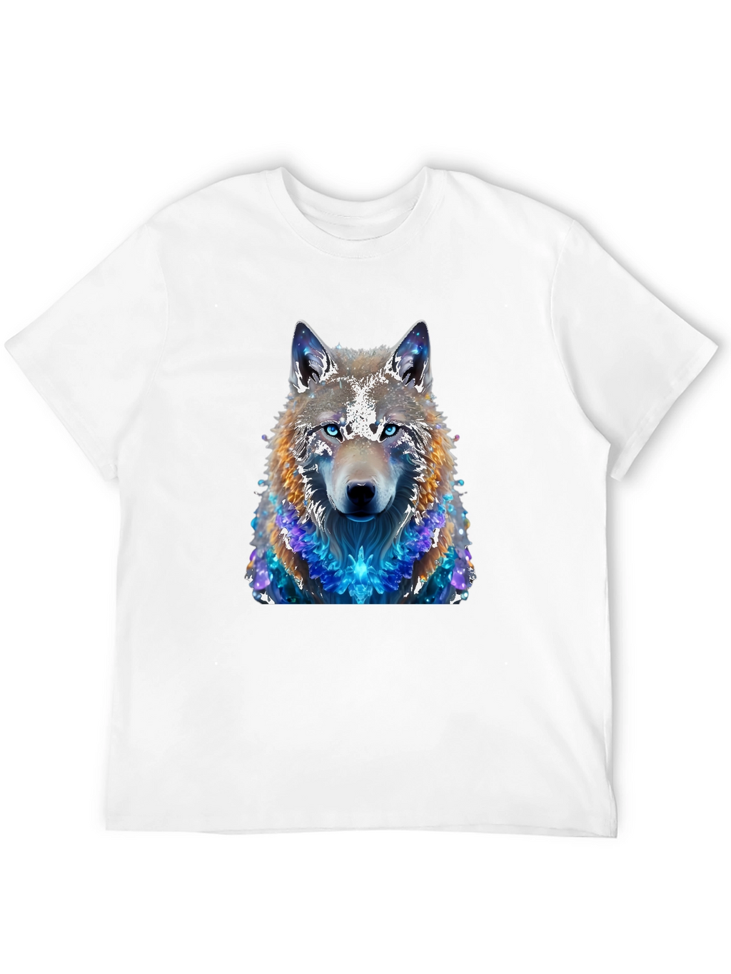 Wolf Galaxy T-Shirt - Mens Black Tee