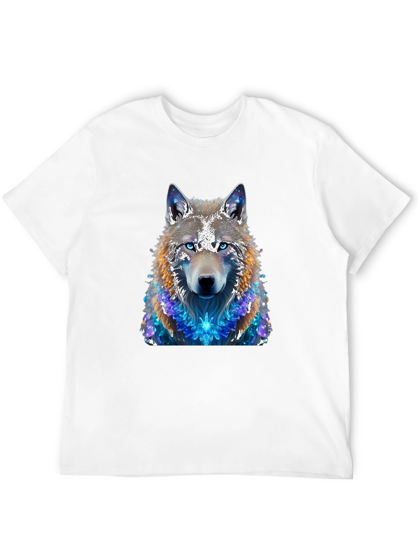 Wolf Galaxy T-Shirt - Mens Black Tee