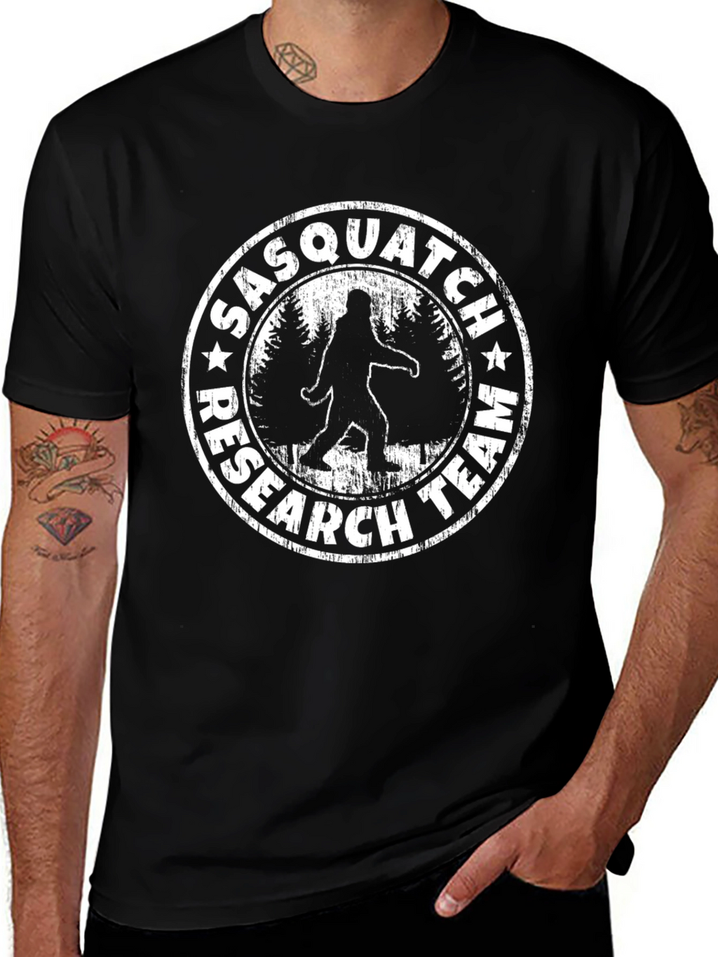 Sasquatch Research Team Black T-Shirt
