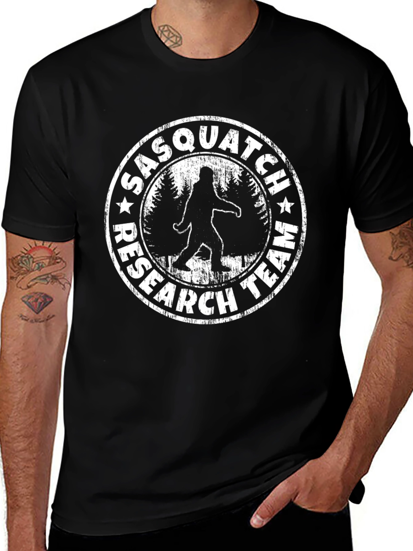 Sasquatch Research Team Black T-Shirt