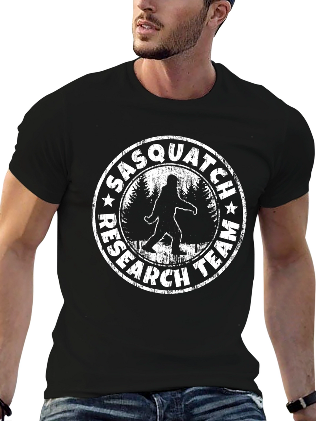 Sasquatch Research Team Black T-Shirt