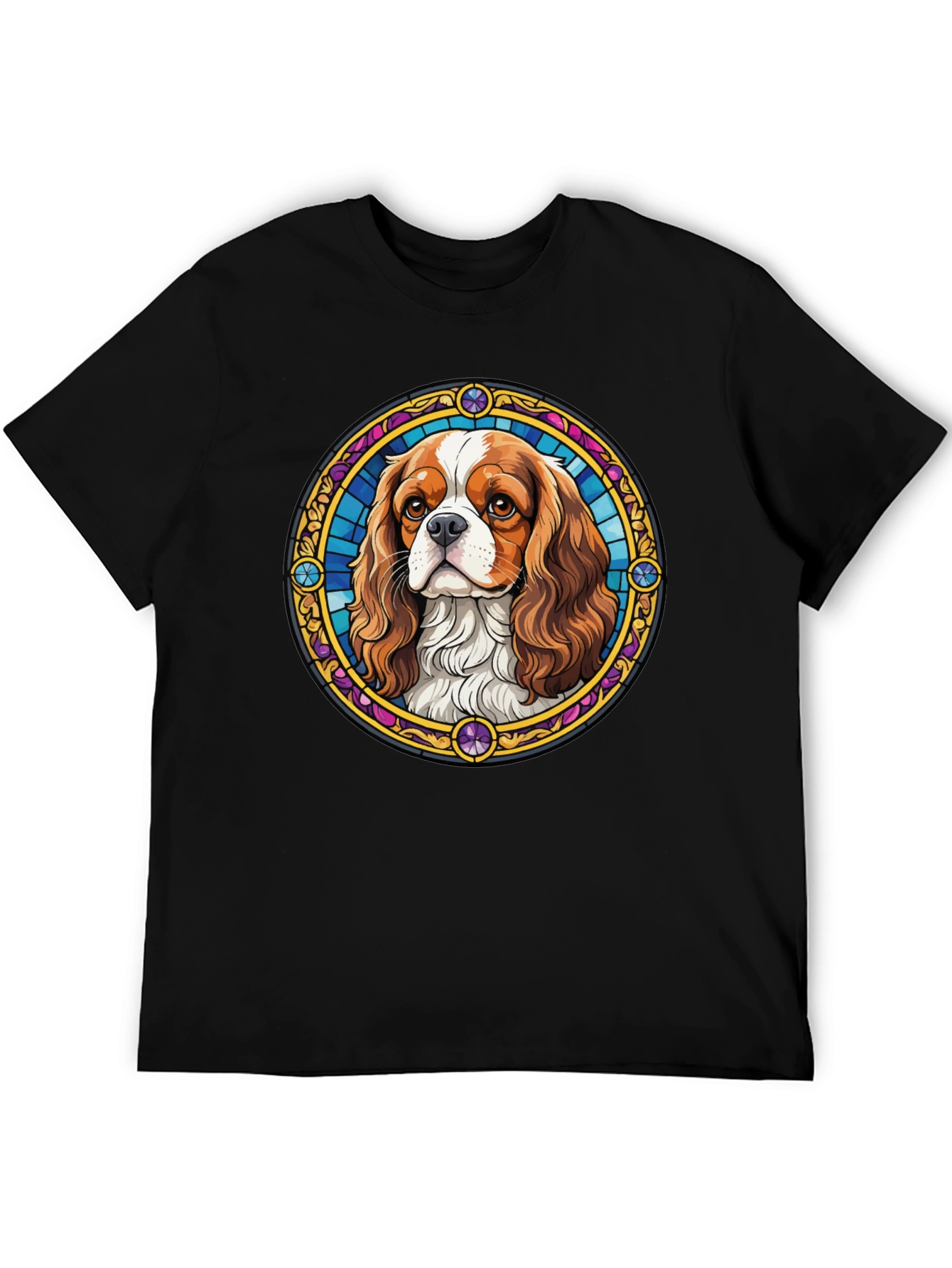 Dog Stained Glass Style T-Shirt