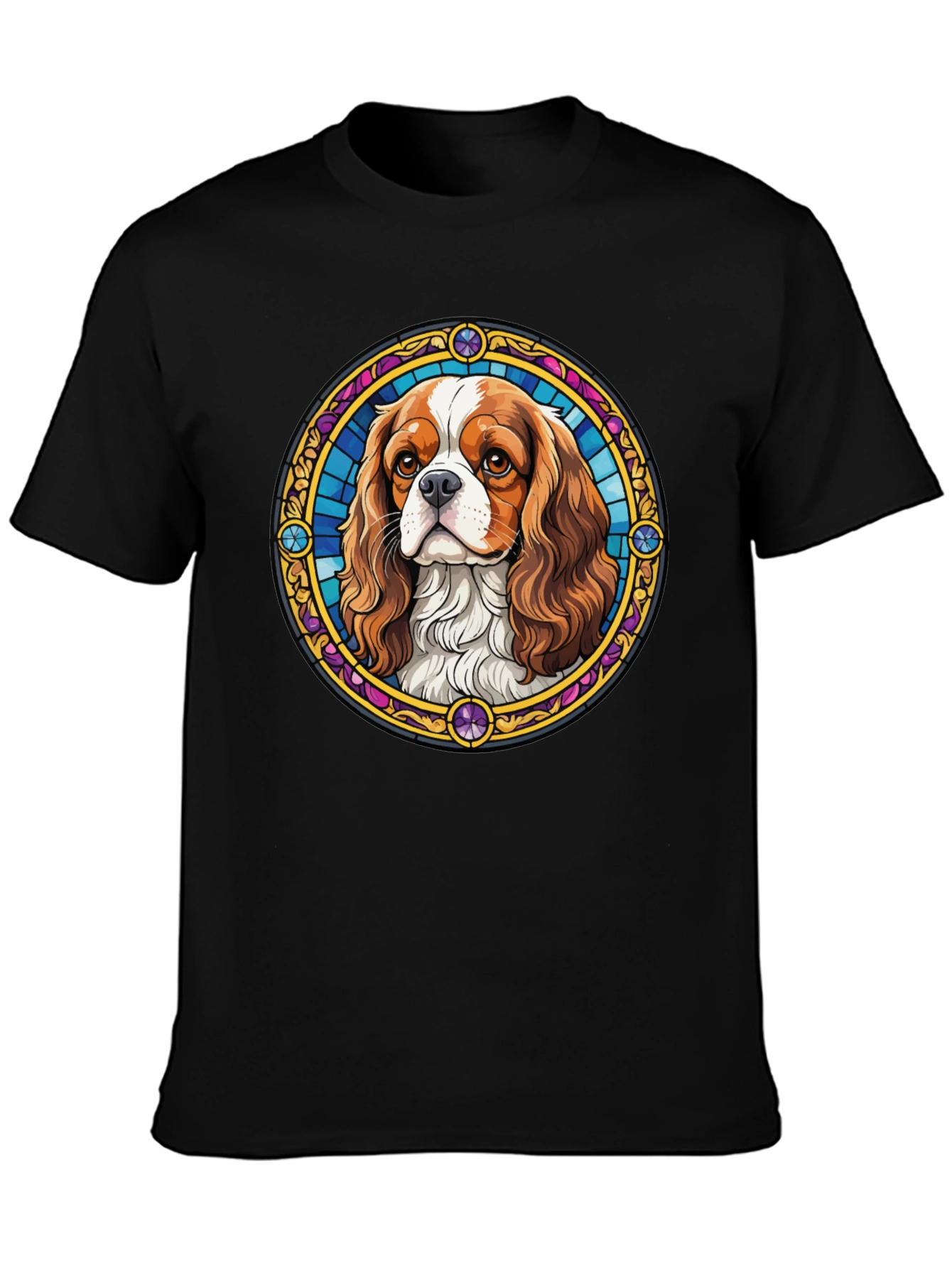 Dog Stained Glass Style T-Shirt