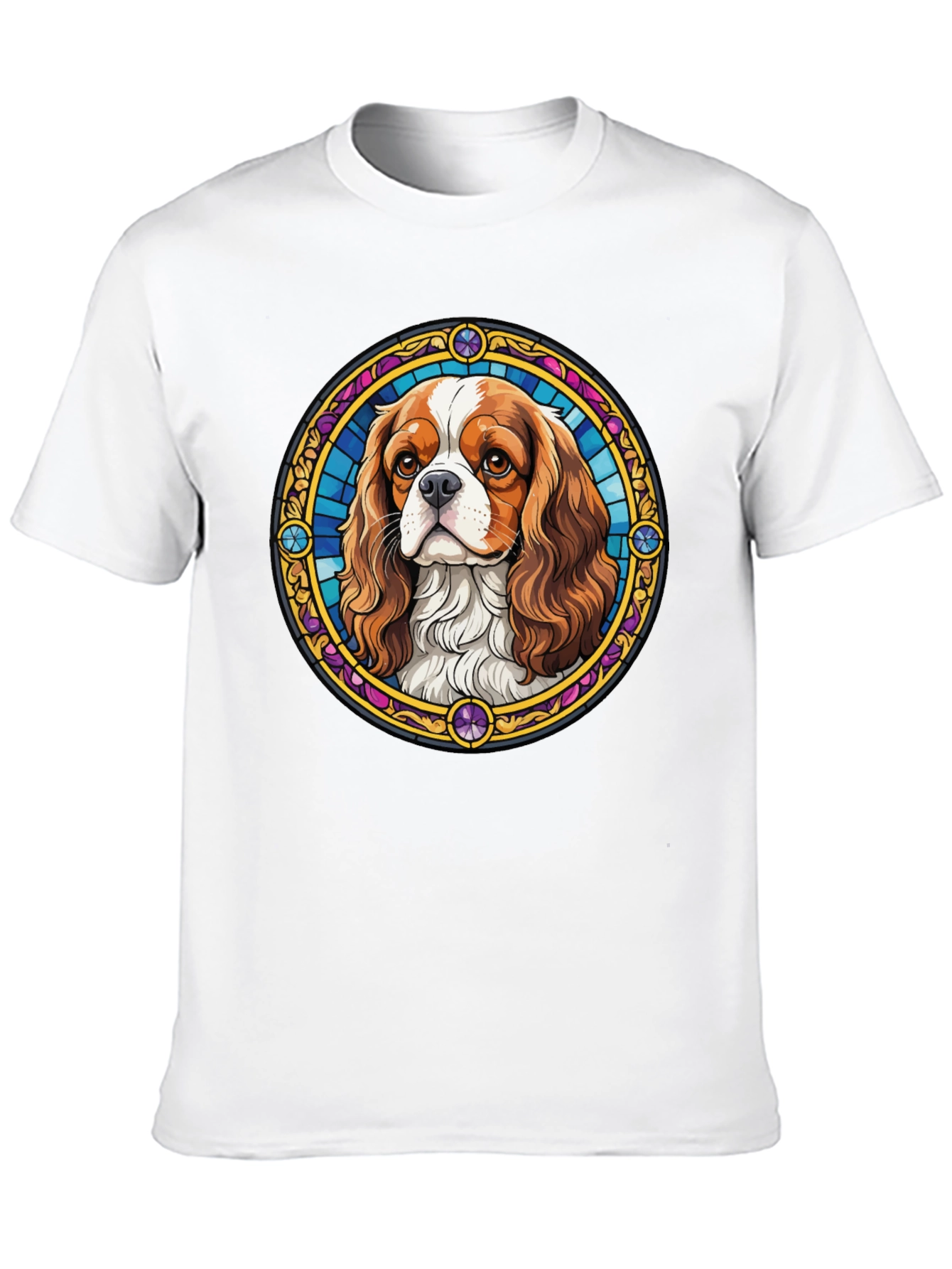 Dog Stained Glass Style T-Shirt
