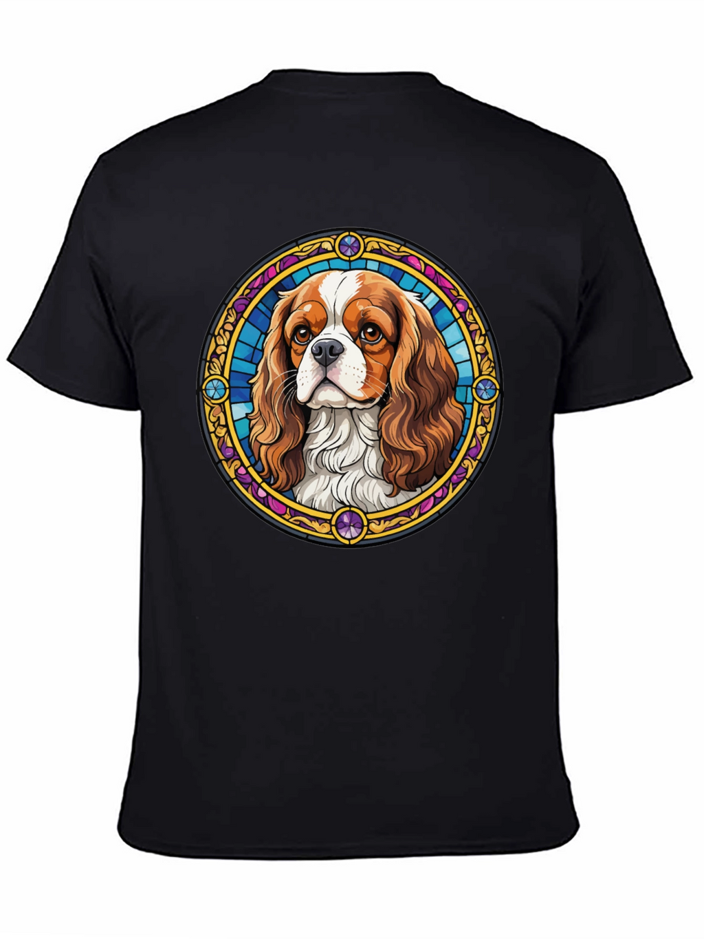 Dog Stained Glass Style T-Shirt