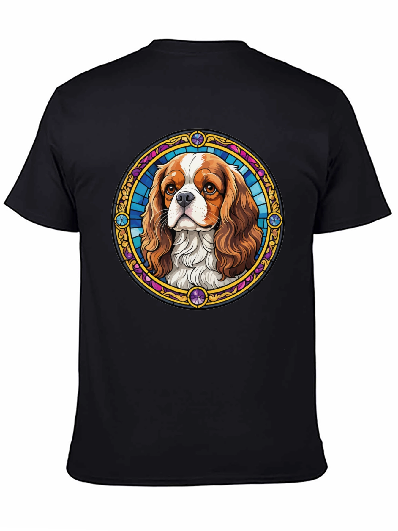 Dog Stained Glass Style T-Shirt