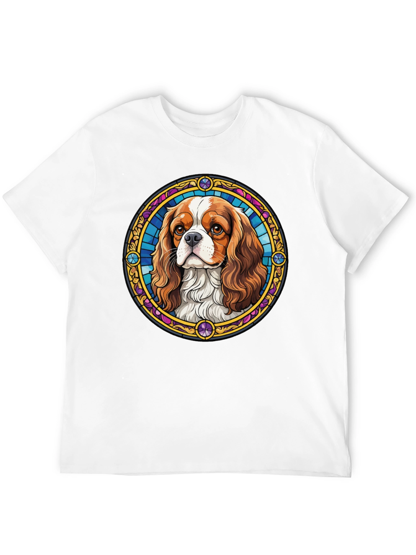Dog Stained Glass Style T-Shirt