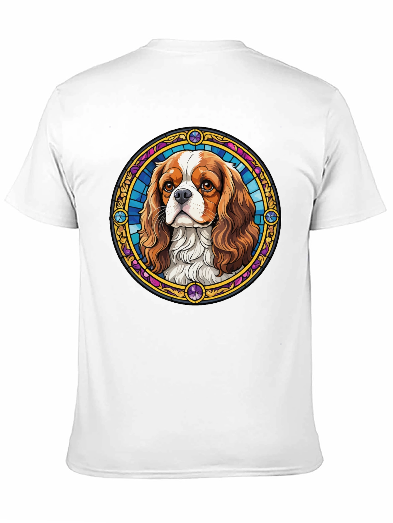 Dog Stained Glass Style T-Shirt