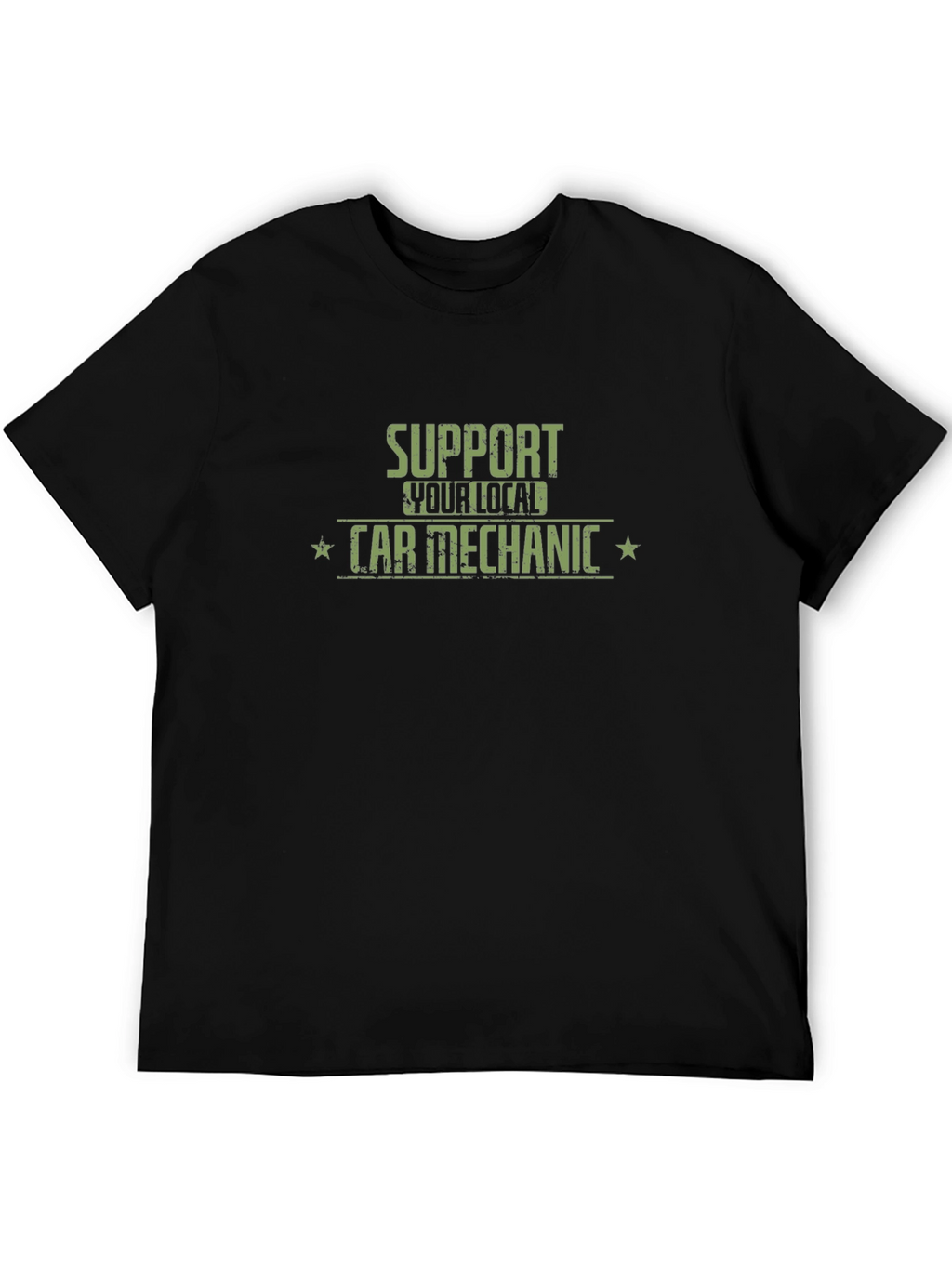Support Local Car Mechanic Black T-Shirt