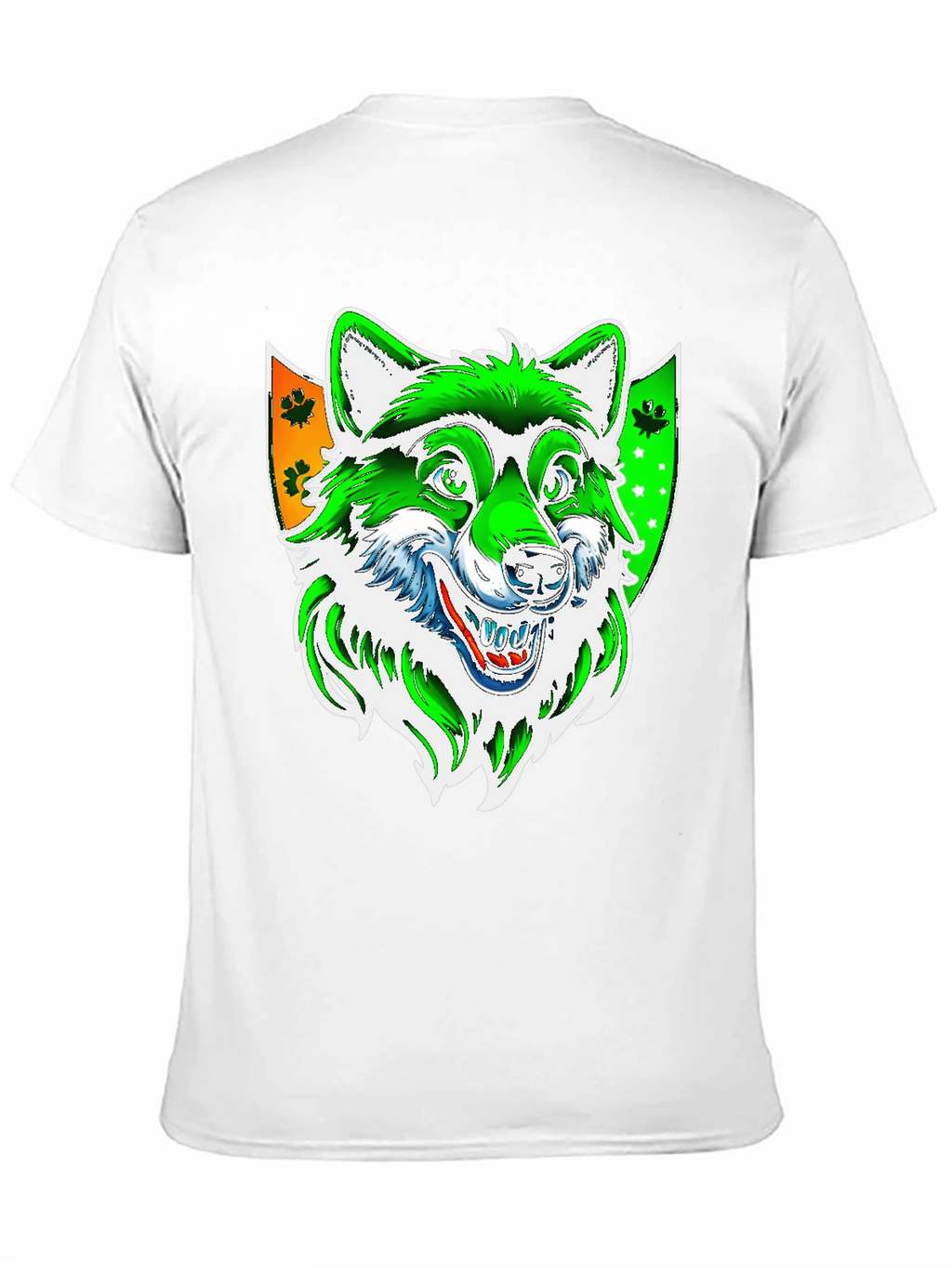 Wolf Graphic Tee - Black Cotton Blend Shirt