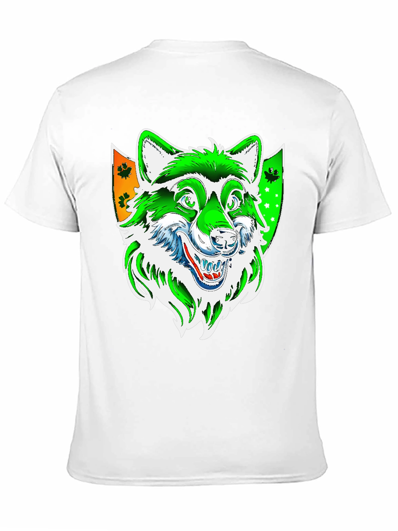 Wolf Graphic Tee - Black Cotton Blend Shirt