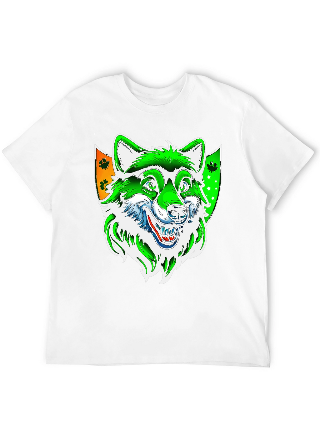 Wolf Graphic Tee - Black Cotton Blend Shirt