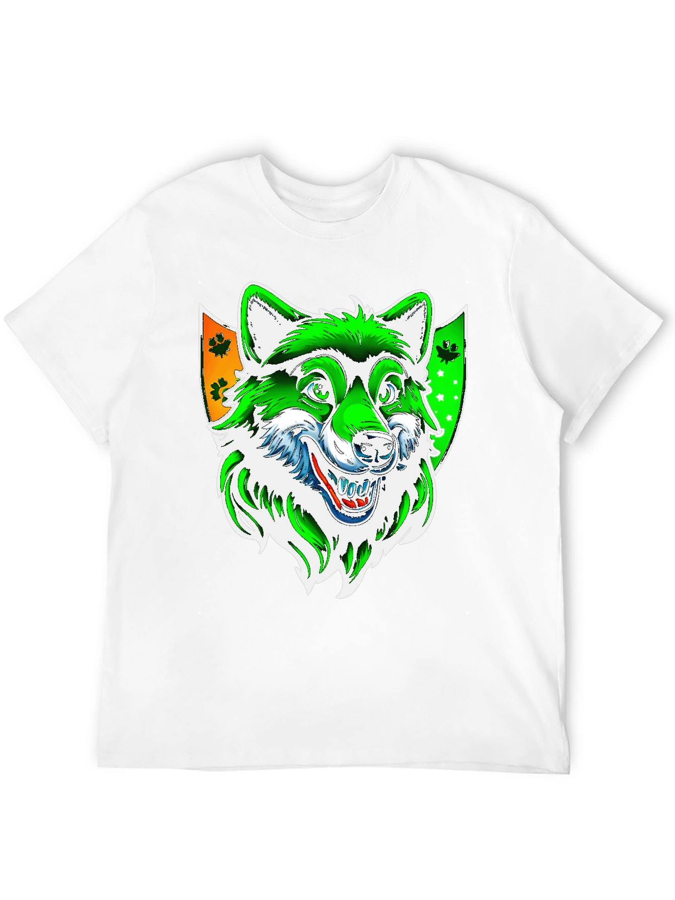 Wolf Graphic Tee - Black Cotton Blend Shirt