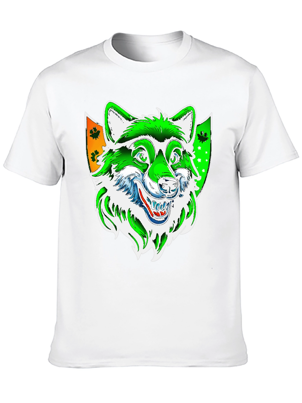 Wolf Graphic Tee - Black Cotton Blend Shirt