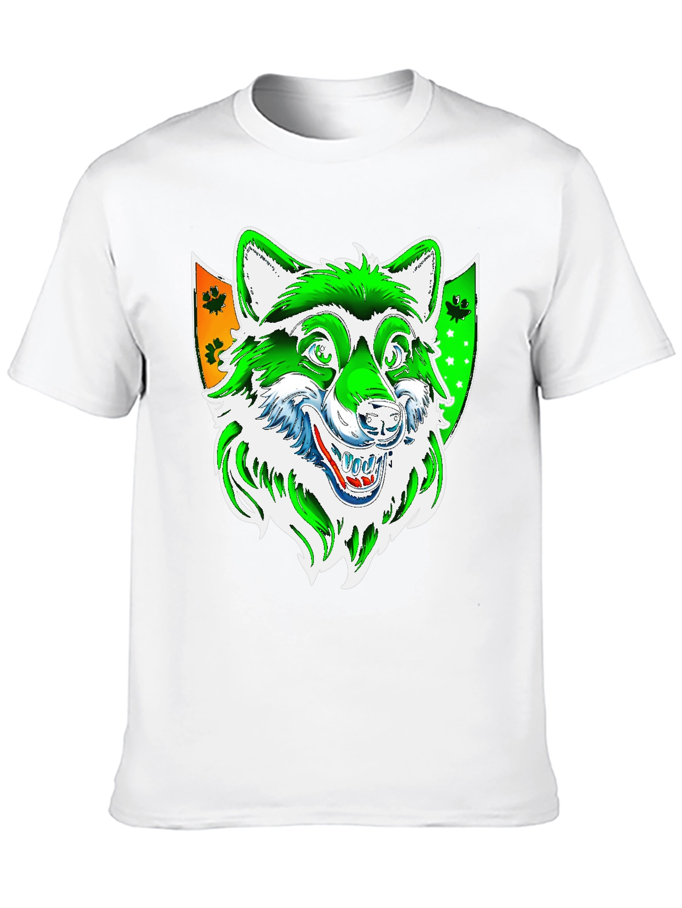Wolf Graphic Tee - Black Cotton Blend Shirt