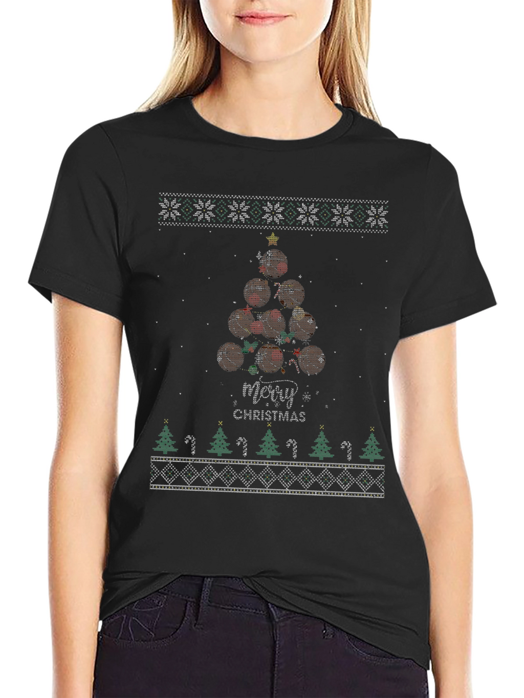 Merry Christmas Meatball Christmas Tree T-Shirt