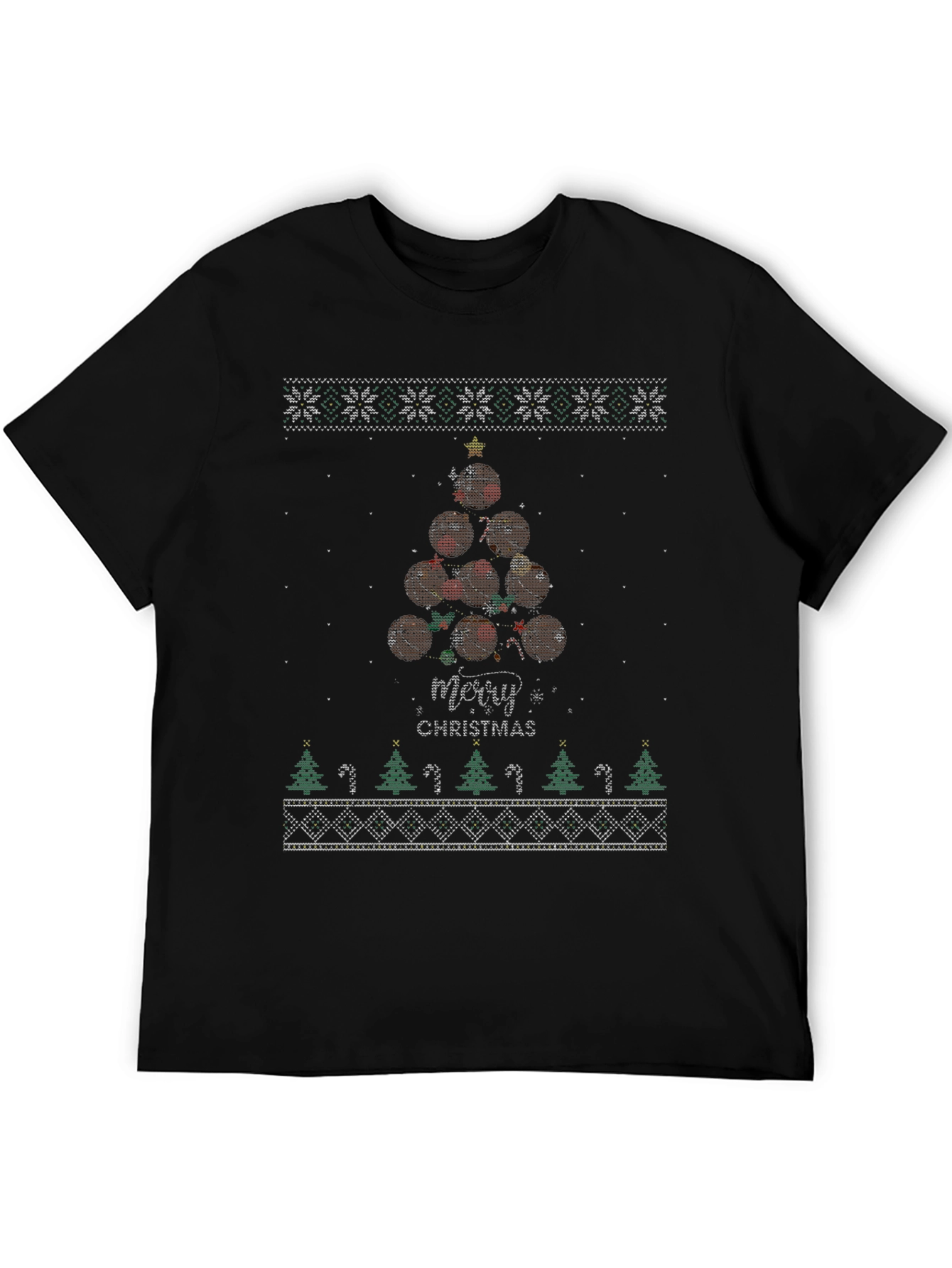 Merry Christmas Meatball Christmas Tree T-Shirt