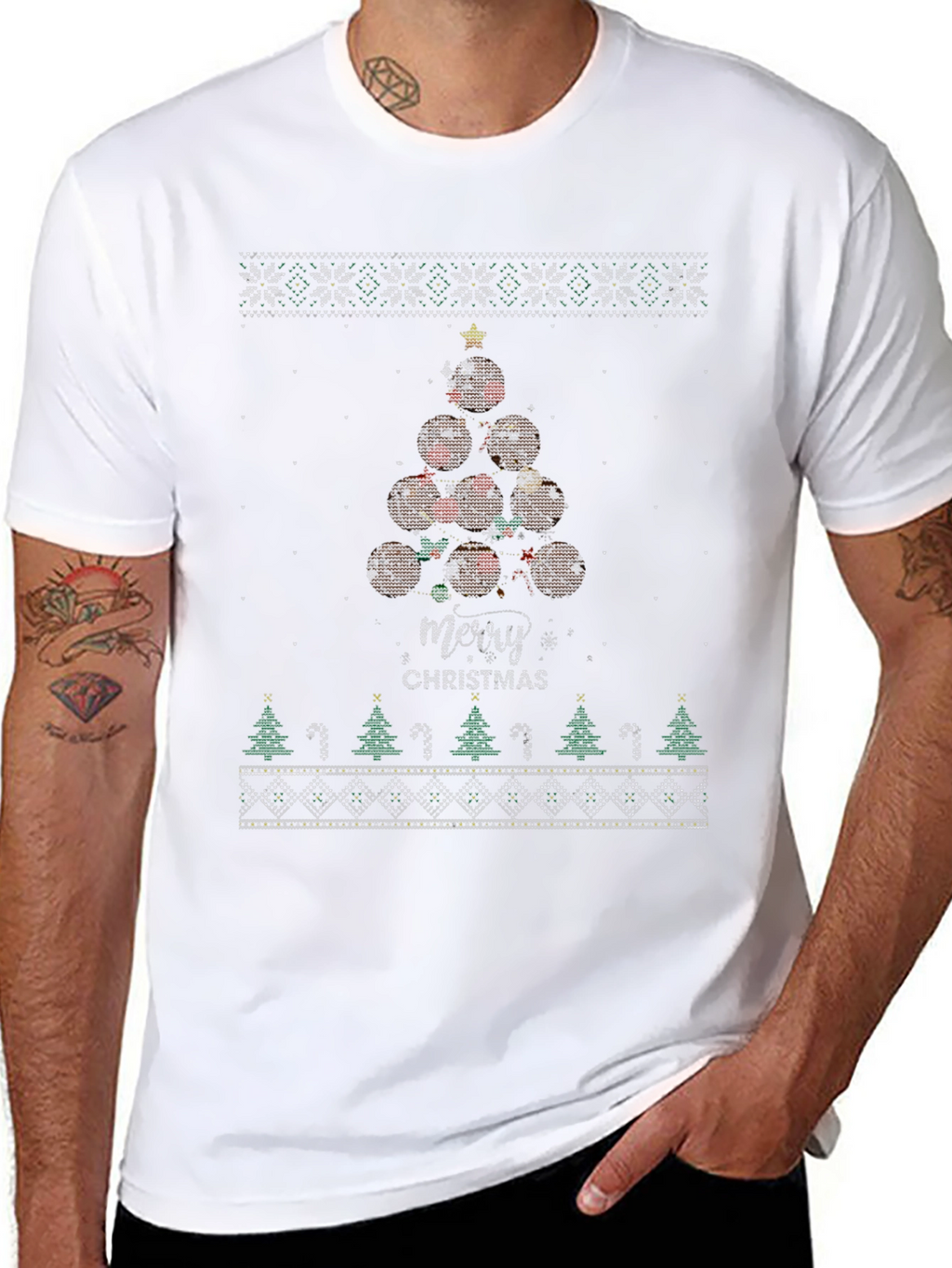 Merry Christmas Meatball Christmas Tree T-Shirt