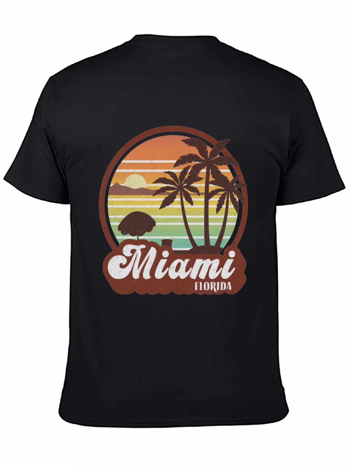 Miami Florida Graphic Tee - Retro Palm Tree T-Shirt