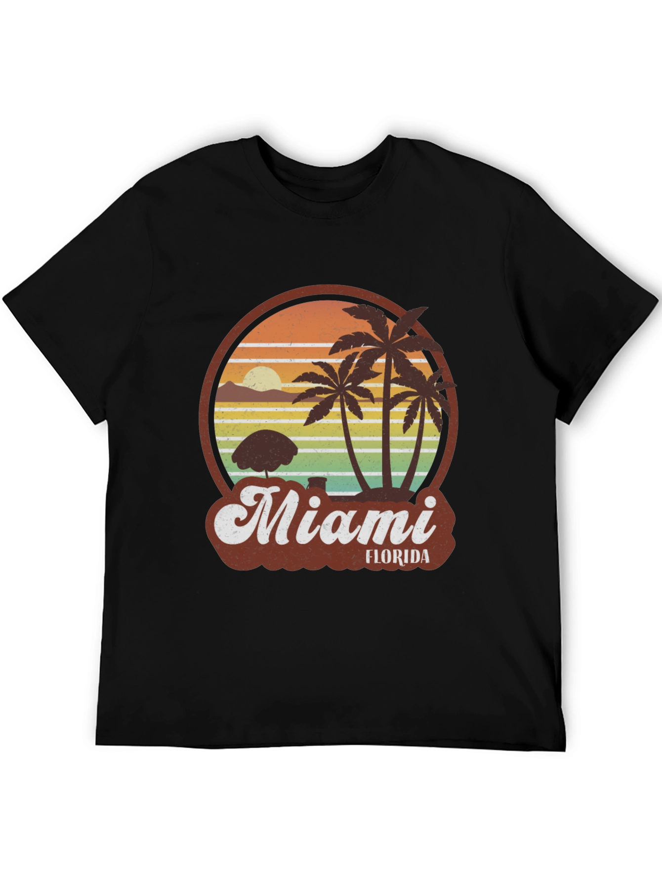 Miami Florida Graphic Tee - Retro Palm Tree T-Shirt