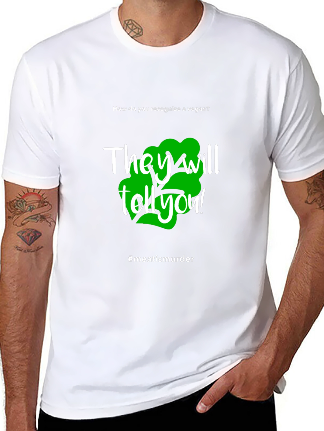 Vegan Statement T-Shirt - #meatisamurder