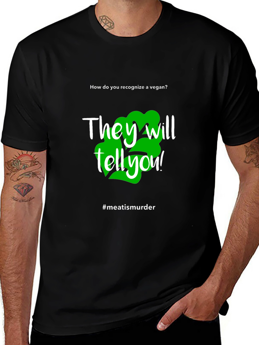 Vegan Statement T-Shirt - #meatisamurder
