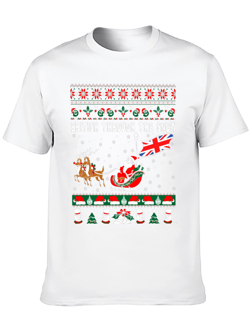 British Through the Snow Christmas T-Shirt