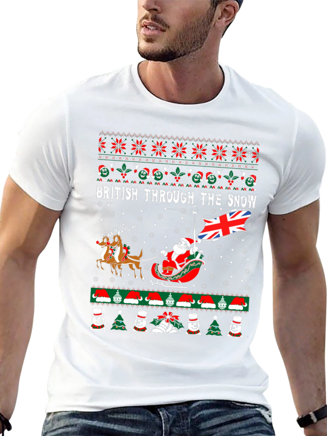 British Through the Snow Christmas T-Shirt