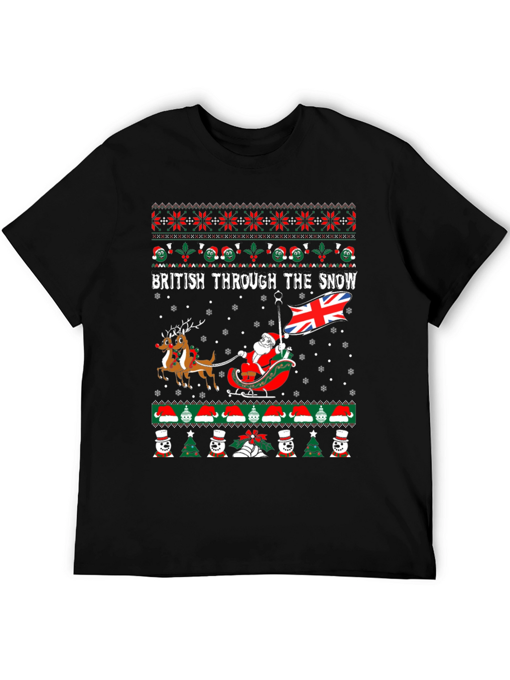 British Through the Snow Christmas T-Shirt