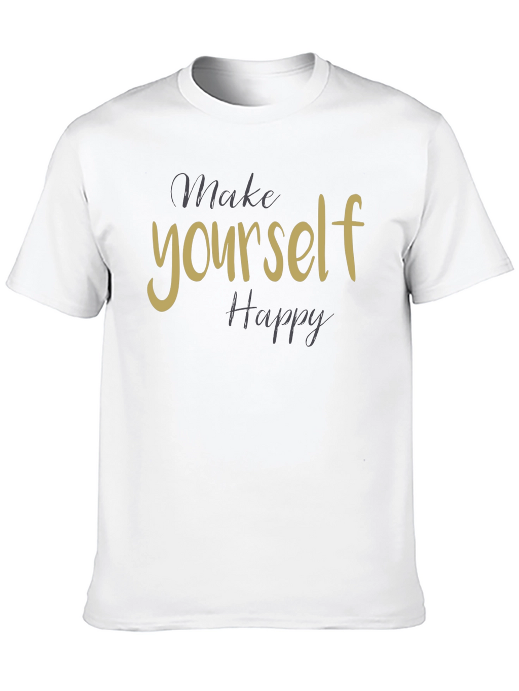Make Yourself Happy Black Graphic Tee