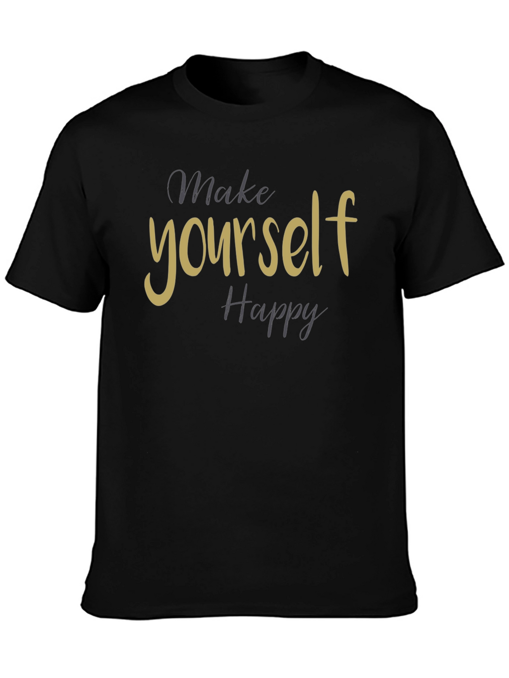 Make Yourself Happy Black Graphic Tee