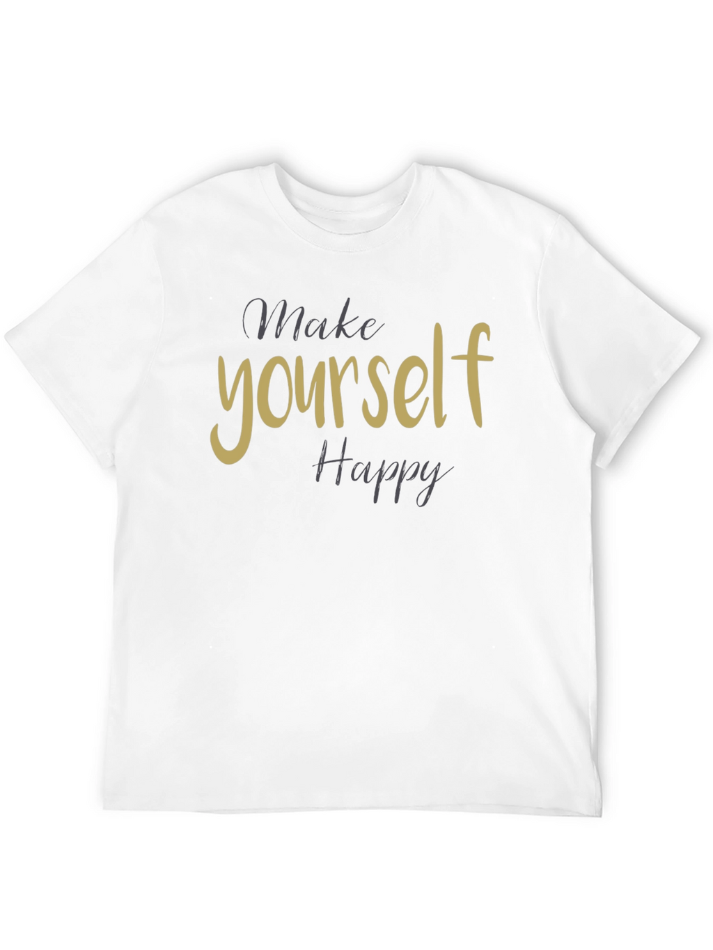 Make Yourself Happy Black Graphic Tee