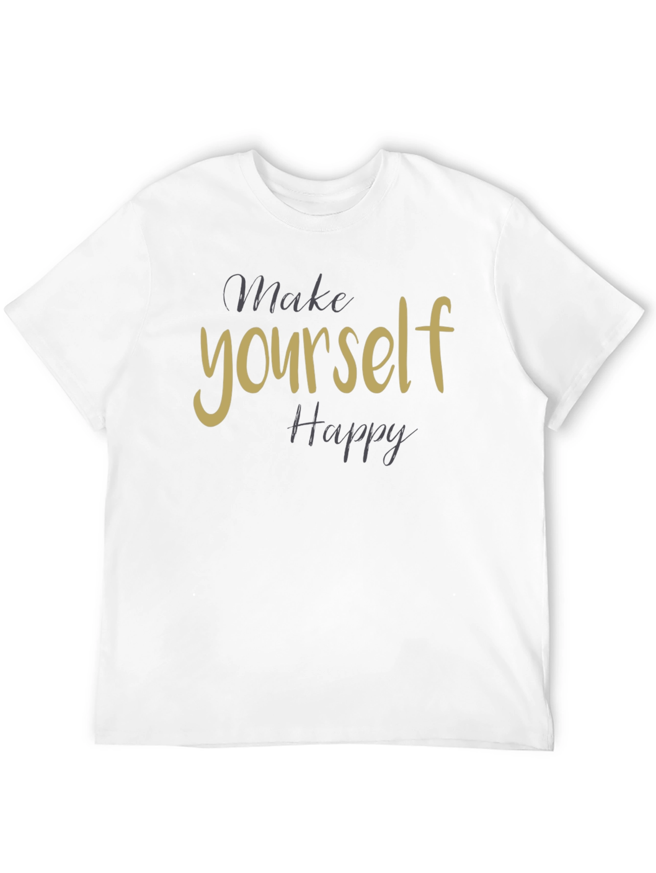 Make Yourself Happy Black Graphic Tee