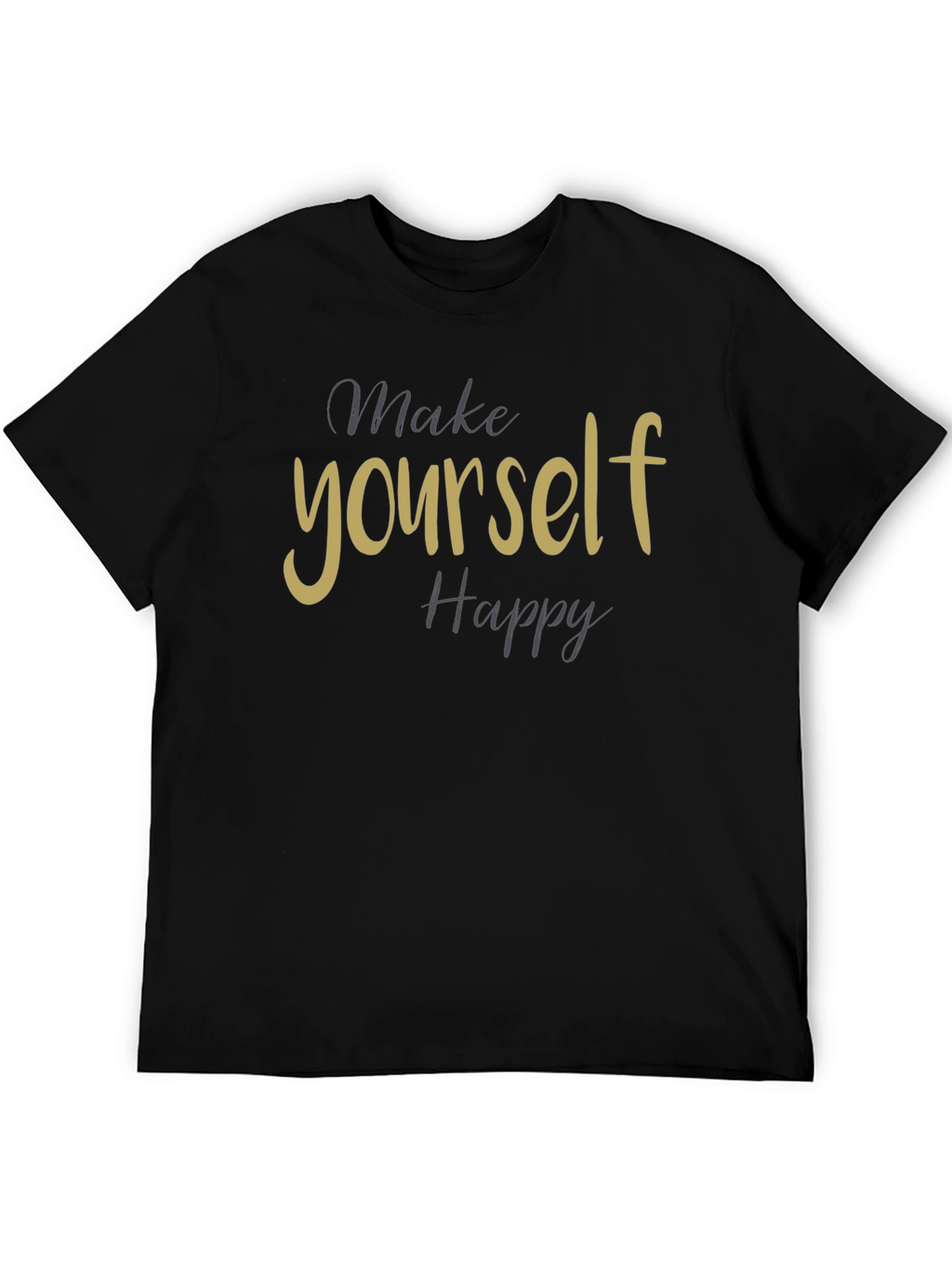 Make Yourself Happy Black Graphic Tee