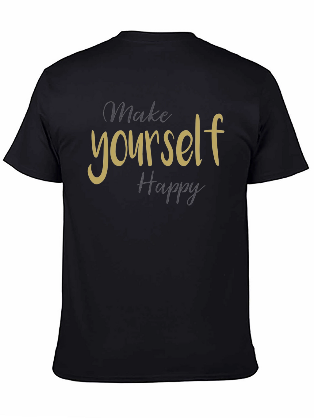 Make Yourself Happy Black Graphic Tee