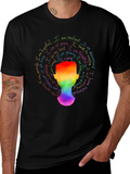 Inspirational Rainbow Head T-Shirt - Positive Affirmations