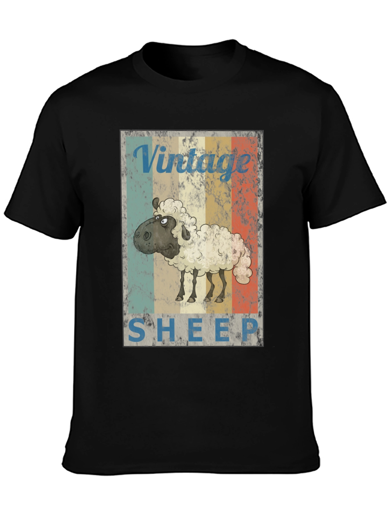 Vintage Sheep Graphic Tee - Retro Style