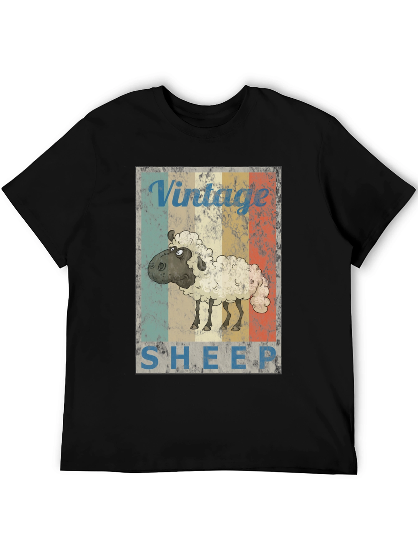 Vintage Sheep Graphic Tee - Retro Style