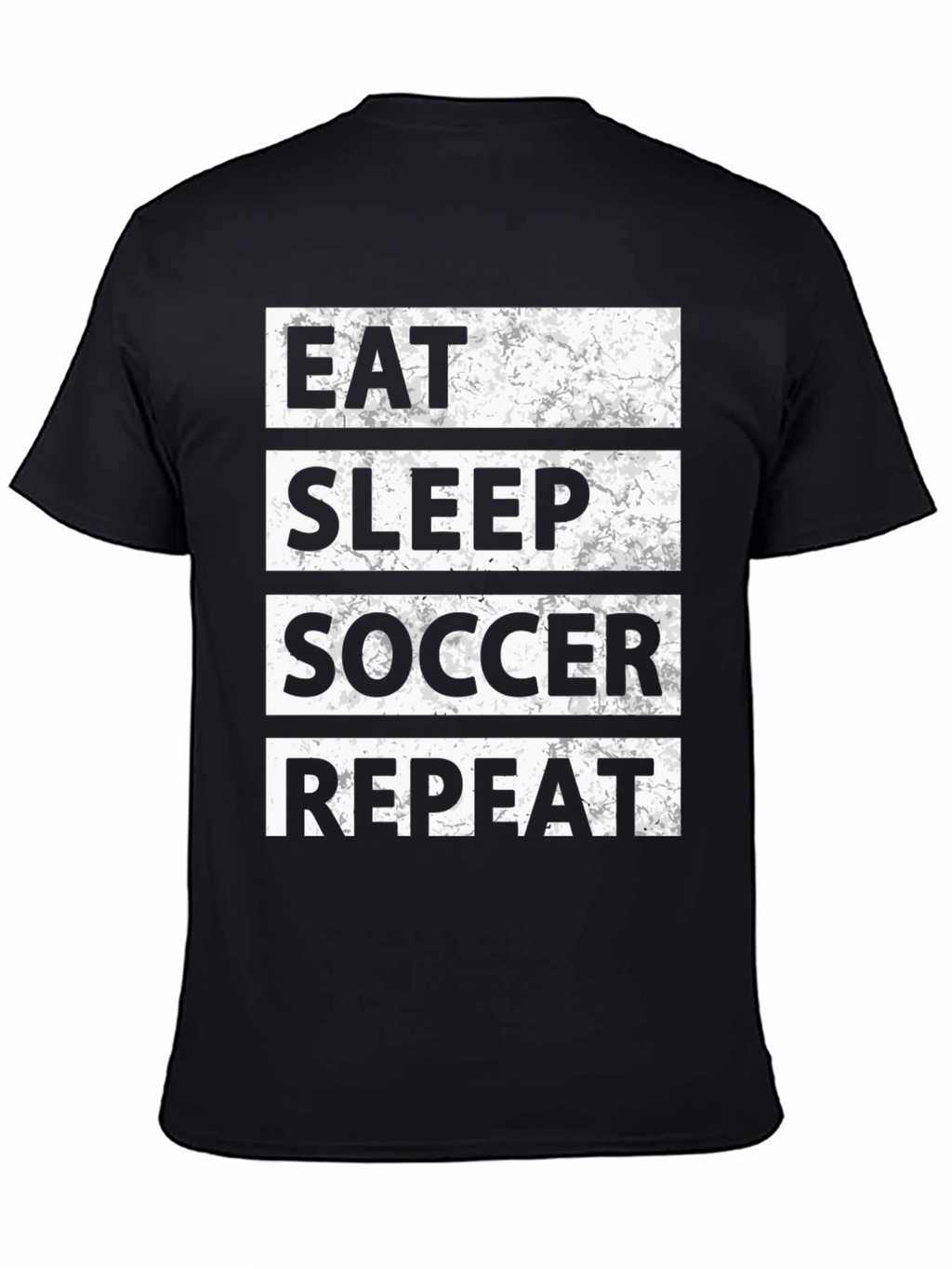 Eat Sleep Soccer Repeat T-Shirt - Black Graphic Tee