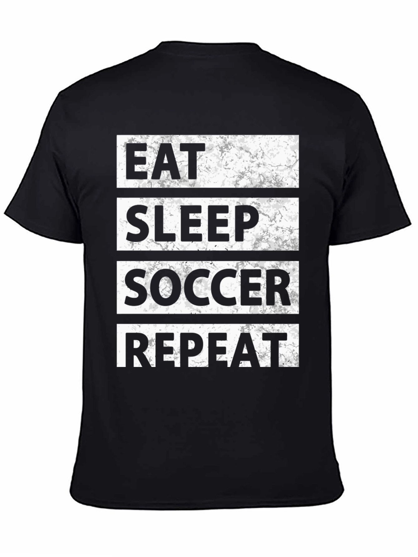 Eat Sleep Soccer Repeat T-Shirt - Black Graphic Tee