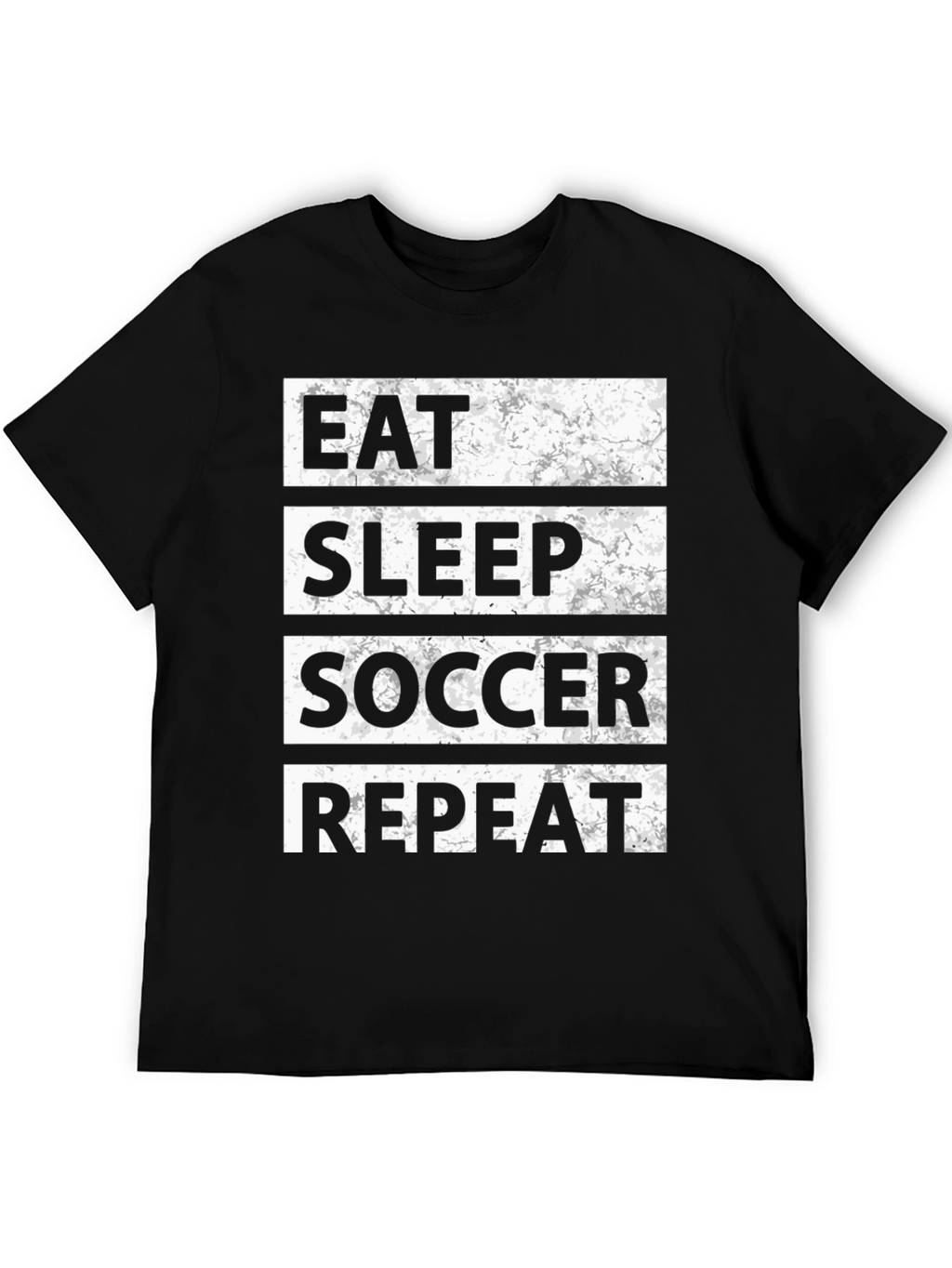 Eat Sleep Soccer Repeat T-Shirt - Black Graphic Tee
