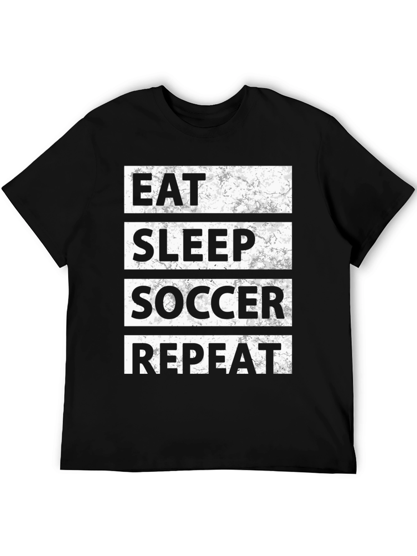 Eat Sleep Soccer Repeat T-Shirt - Black Graphic Tee