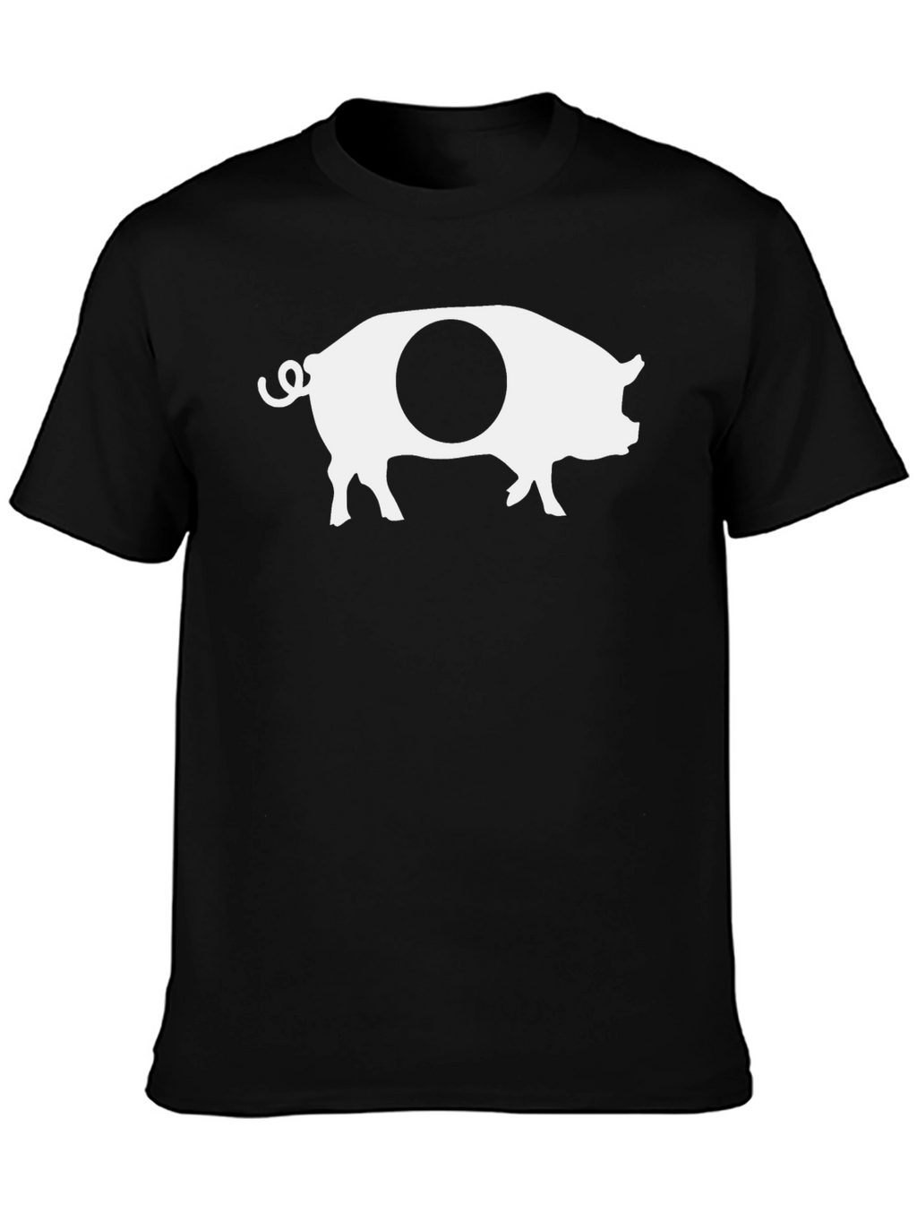 Novelty Pig Graphic T-Shirt - Black