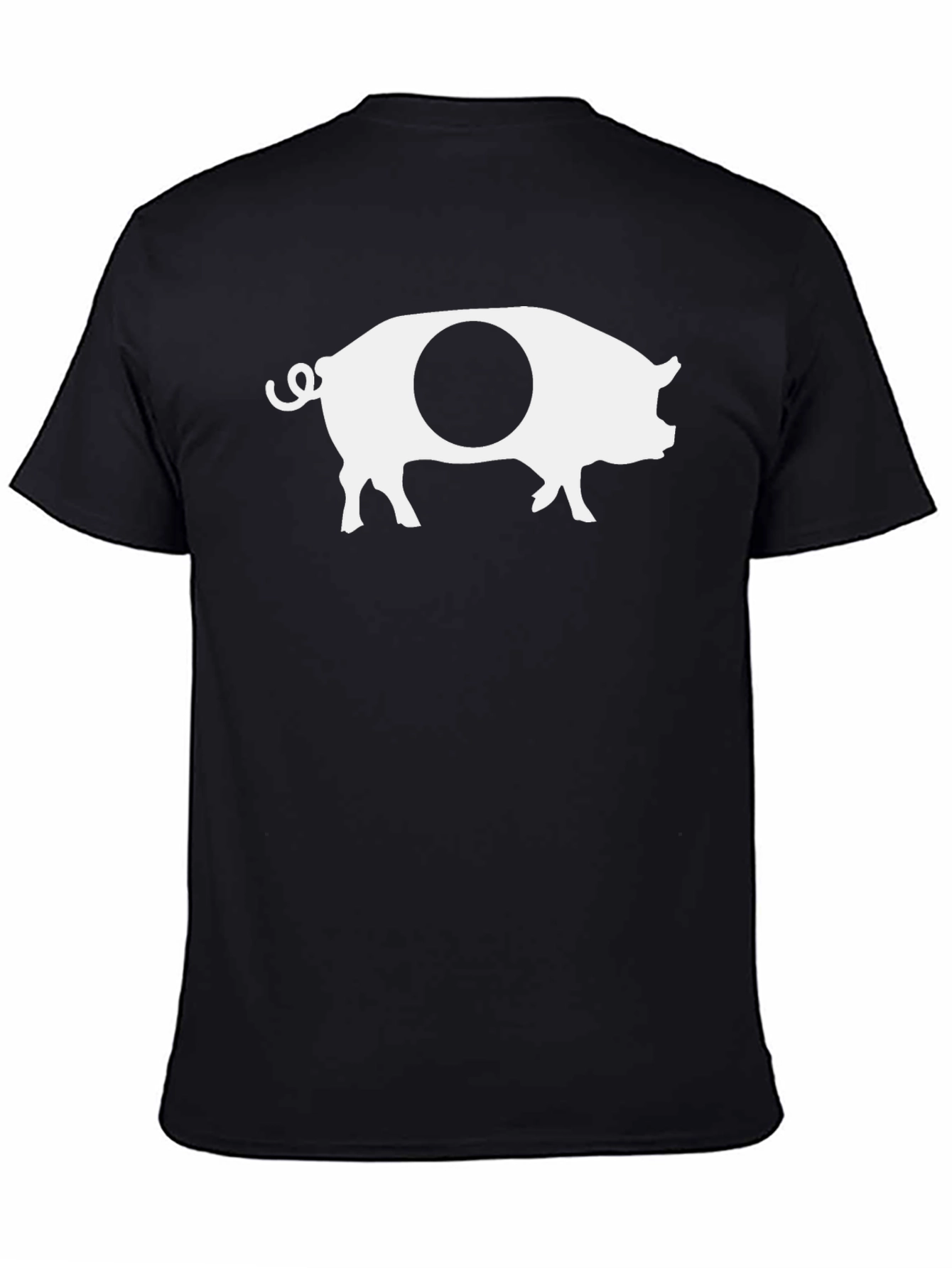 Novelty Pig Graphic T-Shirt - Black