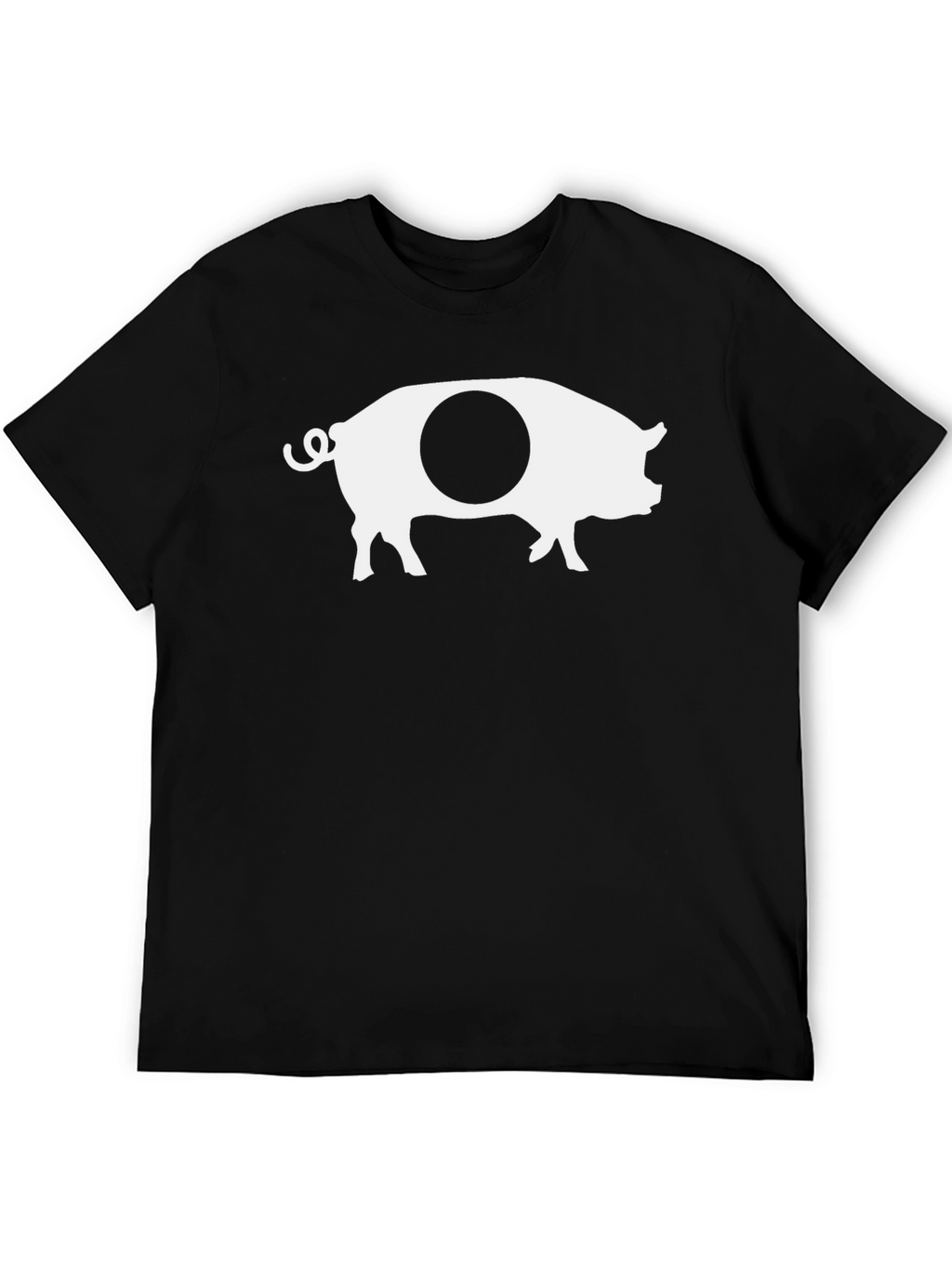 Novelty Pig Graphic T-Shirt - Black