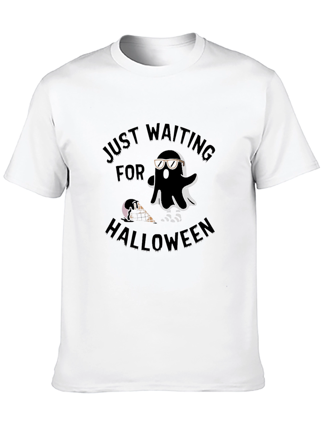 Just Waiting For Halloween Ghost T-Shirt