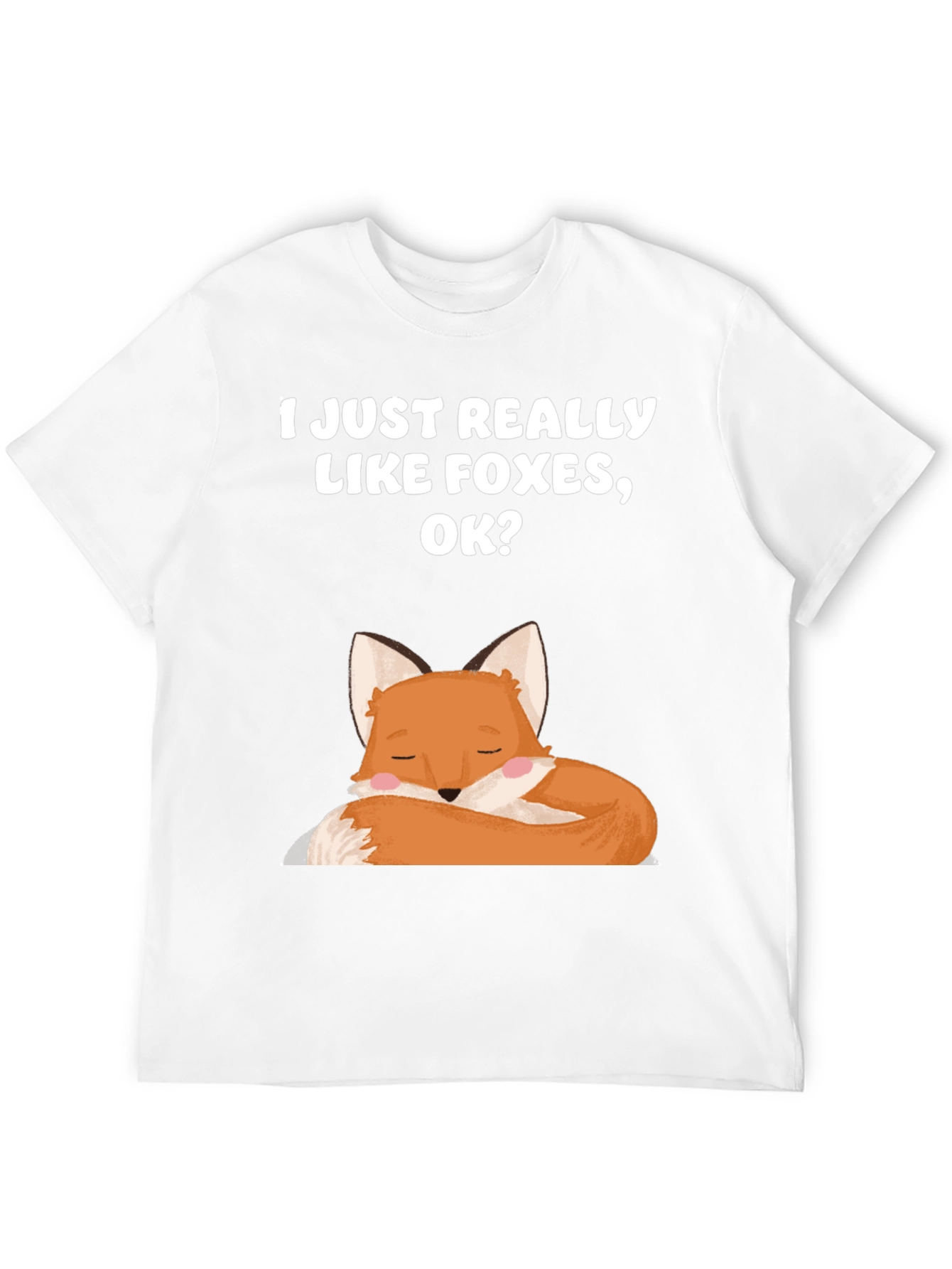 I Like Foxes Black T-Shirt